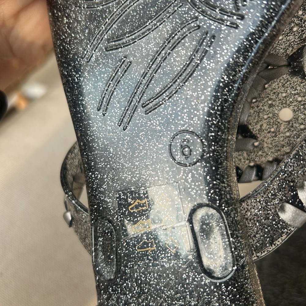 Jack rogers - black sparkle jelly sandals - Picture 5 of 5